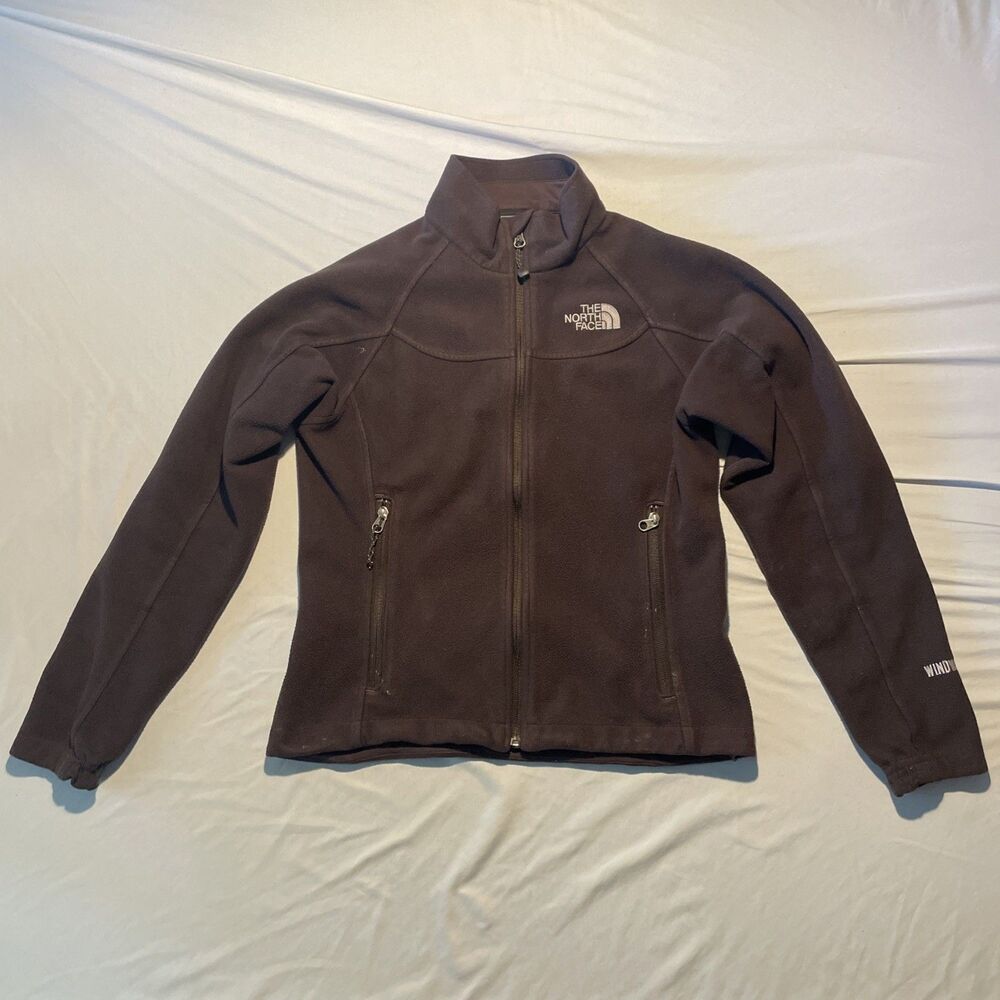 The North Face Women's Black Fleece Full Zip Windwall Jacket Long Sleeve Size XS